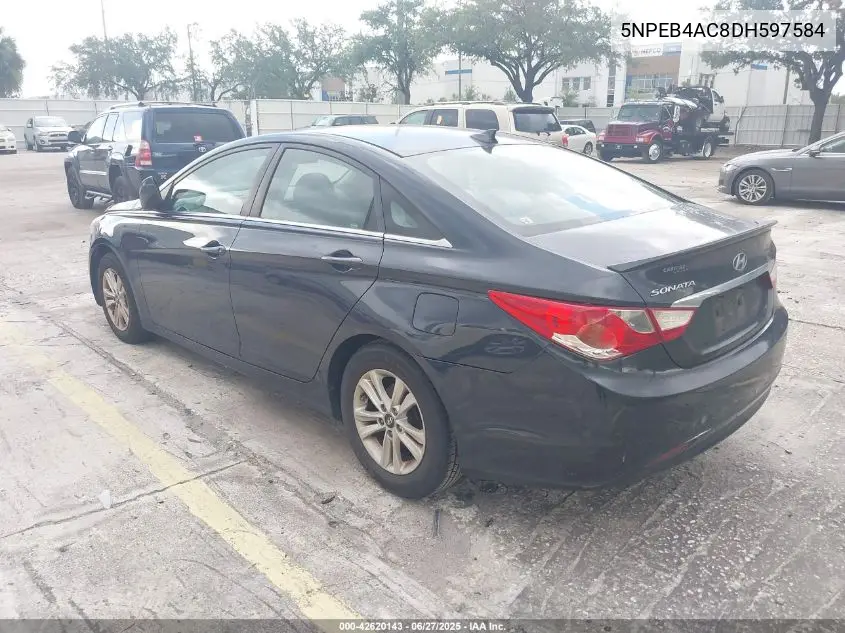 2013 Hyundai Sonata Gls VIN: 5NPEB4AC8DH597584 Lot: 42620143