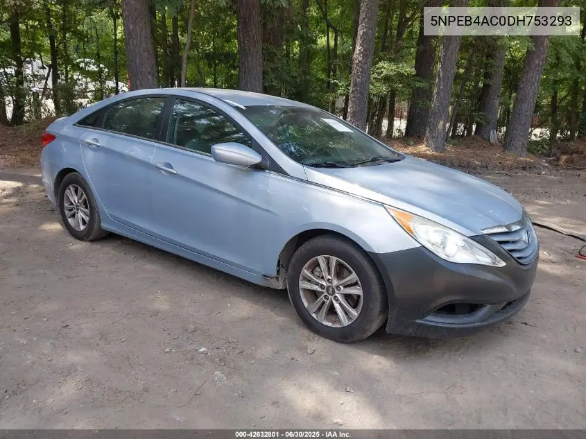 2013 Hyundai Sonata Gls VIN: 5NPEB4AC0DH753293 Lot: 42632801