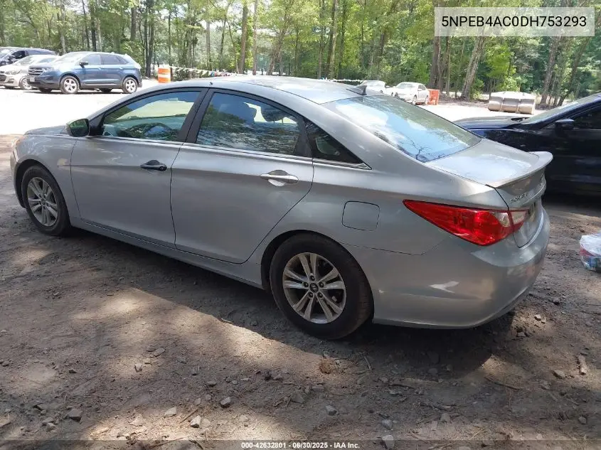 2013 Hyundai Sonata Gls VIN: 5NPEB4AC0DH753293 Lot: 42632801