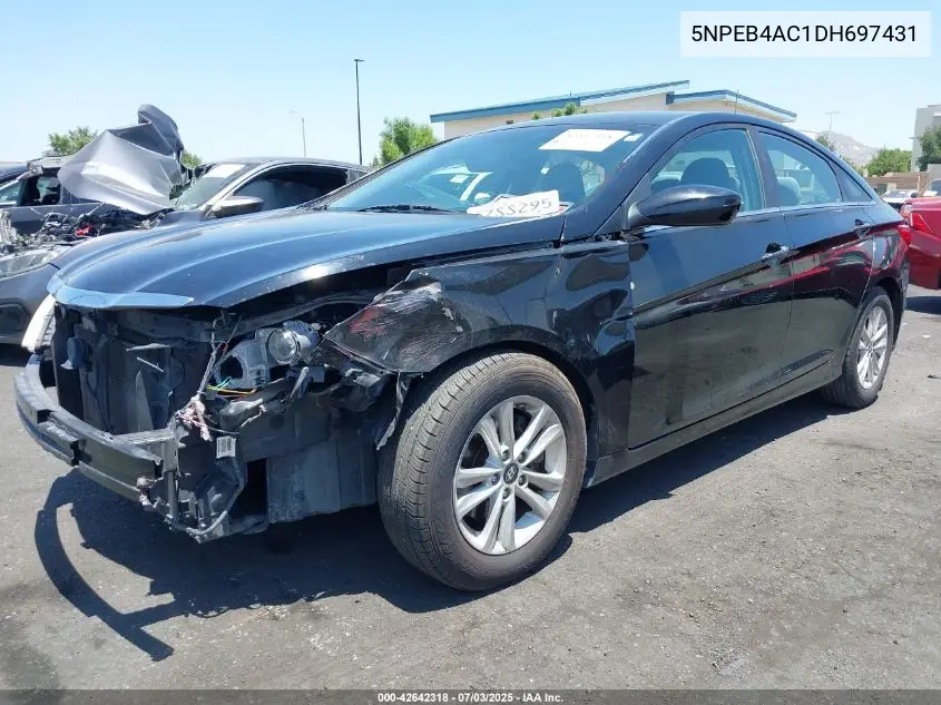 2013 Hyundai Sonata Gls VIN: 5NPEB4AC1DH697431 Lot: 42642318