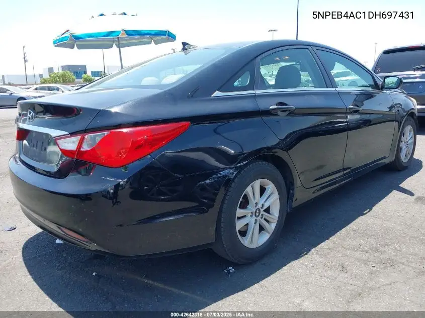 2013 Hyundai Sonata Gls VIN: 5NPEB4AC1DH697431 Lot: 42642318