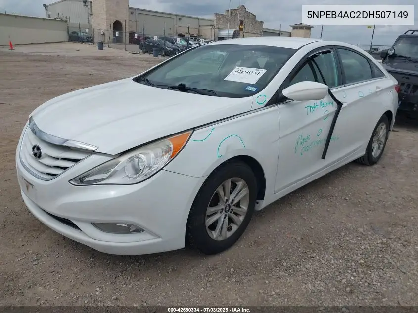 2013 Hyundai Sonata Gls VIN: 5NPEB4AC2DH507149 Lot: 42650334