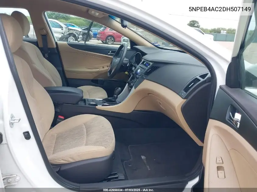 2013 Hyundai Sonata Gls VIN: 5NPEB4AC2DH507149 Lot: 42650334