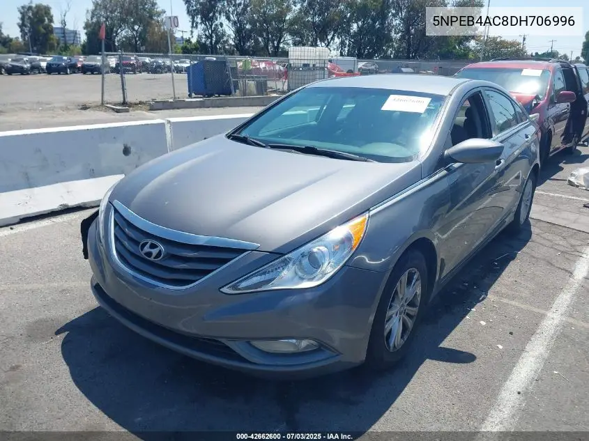 2013 Hyundai Sonata Gls VIN: 5NPEB4AC8DH706996 Lot: 42662600