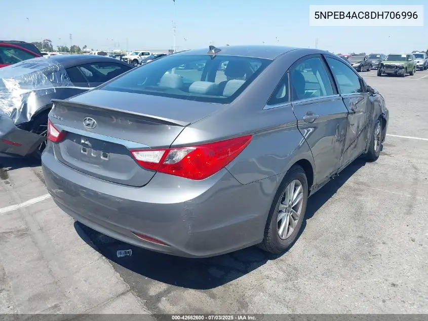 2013 Hyundai Sonata Gls VIN: 5NPEB4AC8DH706996 Lot: 42662600
