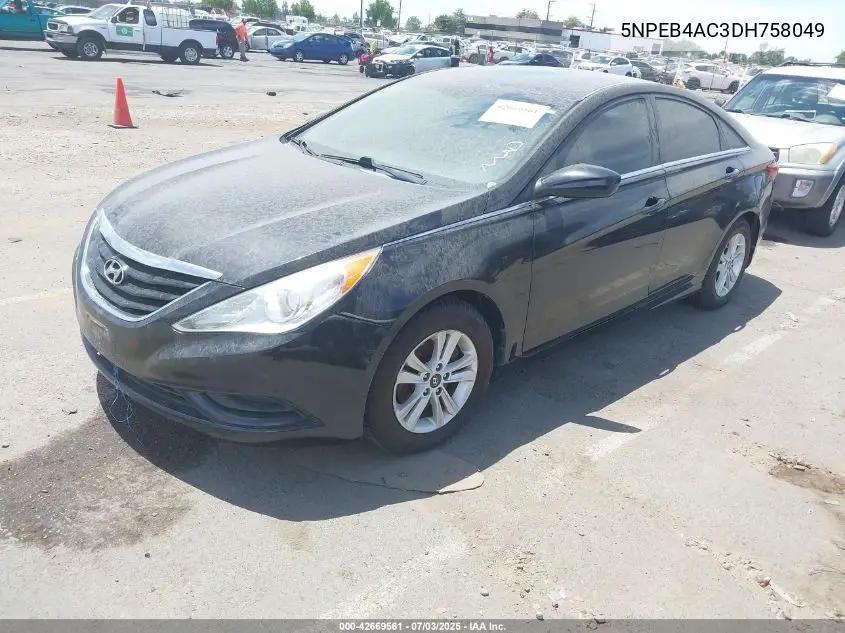 2013 Hyundai Sonata Gls VIN: 5NPEB4AC3DH758049 Lot: 42669561