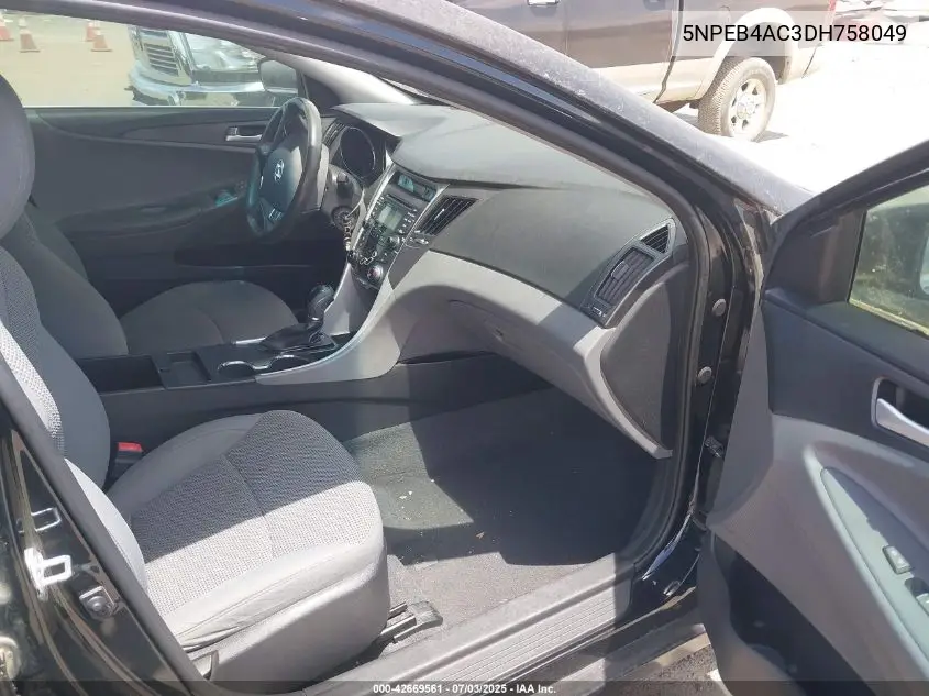 2013 Hyundai Sonata Gls VIN: 5NPEB4AC3DH758049 Lot: 42669561