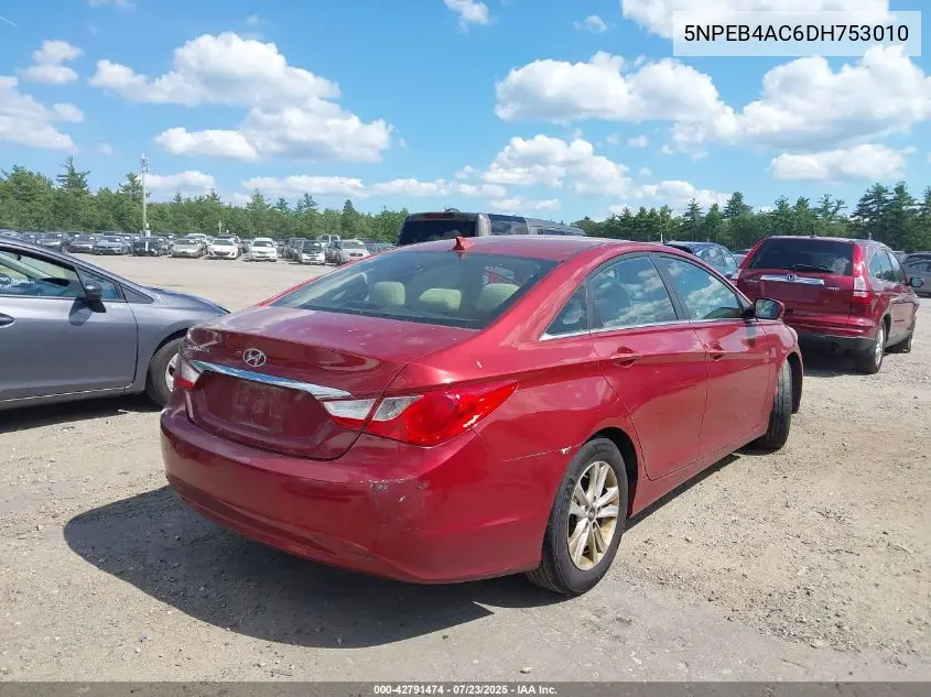 2013 Hyundai Sonata Gls VIN: 5NPEB4AC6DH753010 Lot: 42791474