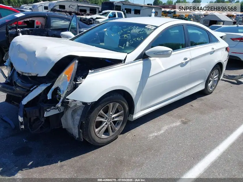 2014 Hyundai Sonata Gls VIN: 5NPEB4AC2EH896568 Lot: 42660279