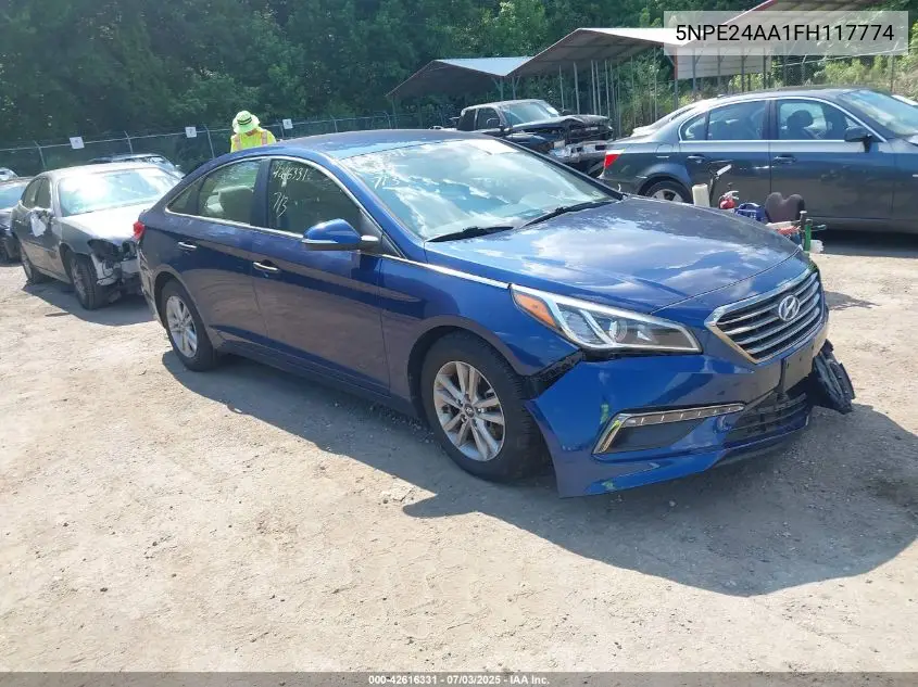 2015 Hyundai Sonata Eco VIN: 5NPE24AA1FH117774 Lot: 42616331