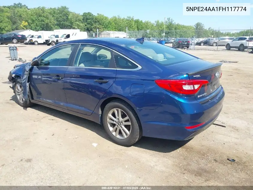 2015 Hyundai Sonata Eco VIN: 5NPE24AA1FH117774 Lot: 42616331