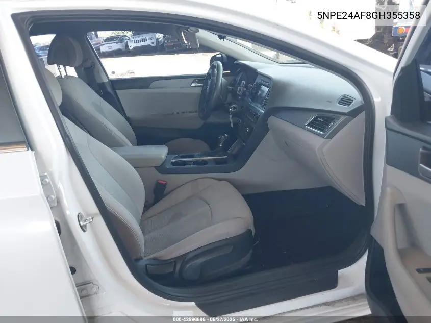 2016 Hyundai Sonata Se VIN: 5NPE24AF8GH355358 Lot: 42596696
