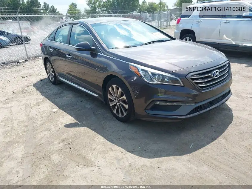 2016 Hyundai Sonata Sport VIN: 5NPE34AF1GH410388 Lot: 42791905