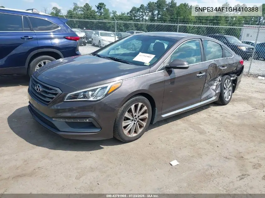 2016 Hyundai Sonata Sport VIN: 5NPE34AF1GH410388 Lot: 42791905