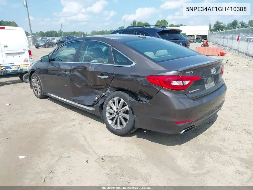 2016 Hyundai Sonata Sport VIN: 5NPE34AF1GH410388 Lot: 42791905