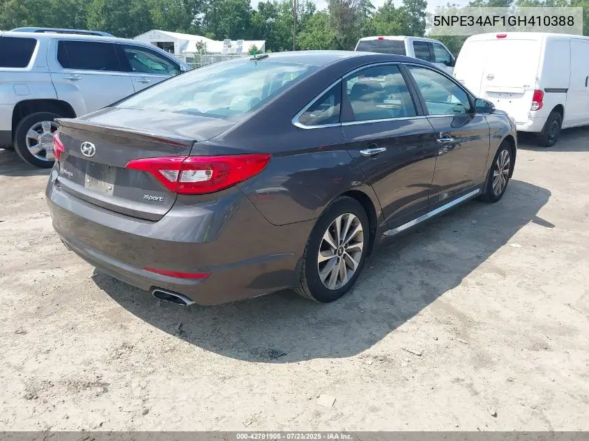 2016 Hyundai Sonata Sport VIN: 5NPE34AF1GH410388 Lot: 42791905