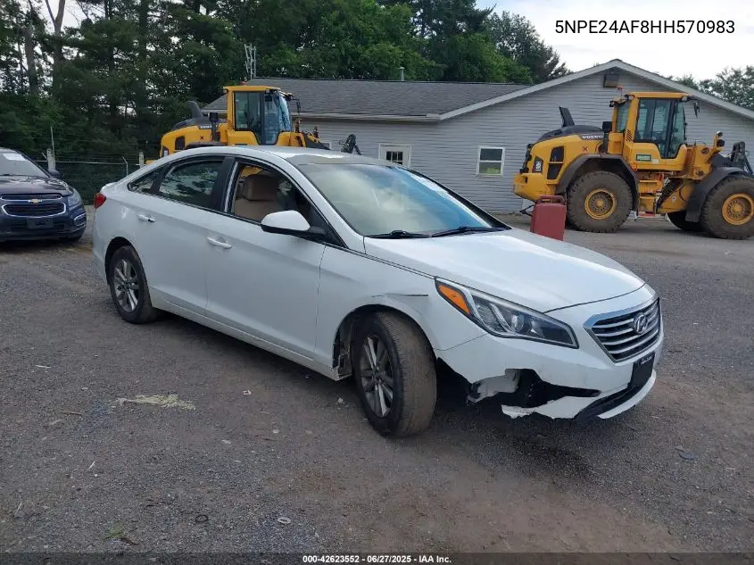 2017 Hyundai Sonata Se VIN: 5NPE24AF8HH570983 Lot: 42623552