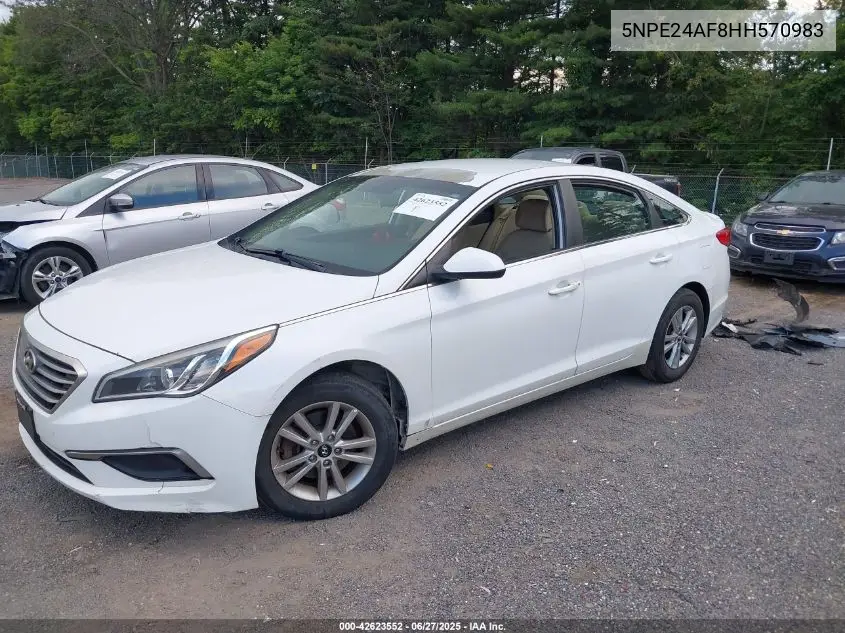 2017 Hyundai Sonata Se VIN: 5NPE24AF8HH570983 Lot: 42623552
