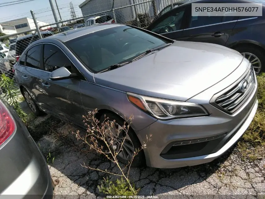 2017 Hyundai Sonata Sport VIN: 5NPE34AF0HH576077 Lot: 42631498