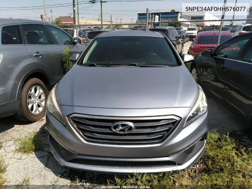 2017 Hyundai Sonata Sport VIN: 5NPE34AF0HH576077 Lot: 42631498