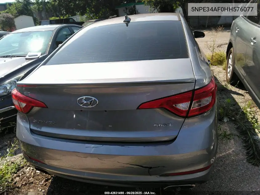 2017 Hyundai Sonata Sport VIN: 5NPE34AF0HH576077 Lot: 42631498