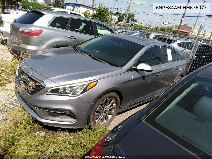 2017 Hyundai Sonata Sport VIN: 5NPE34AF0HH576077 Lot: 42631498