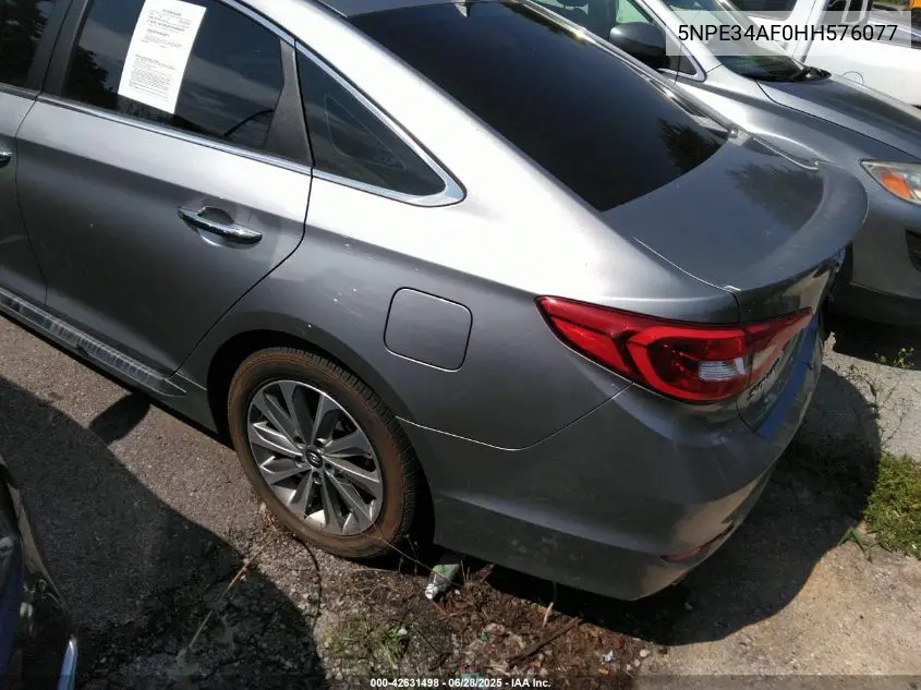 2017 Hyundai Sonata Sport VIN: 5NPE34AF0HH576077 Lot: 42631498