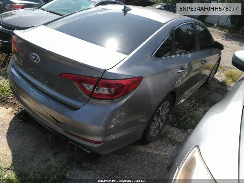 2017 Hyundai Sonata Sport VIN: 5NPE34AF0HH576077 Lot: 42631498