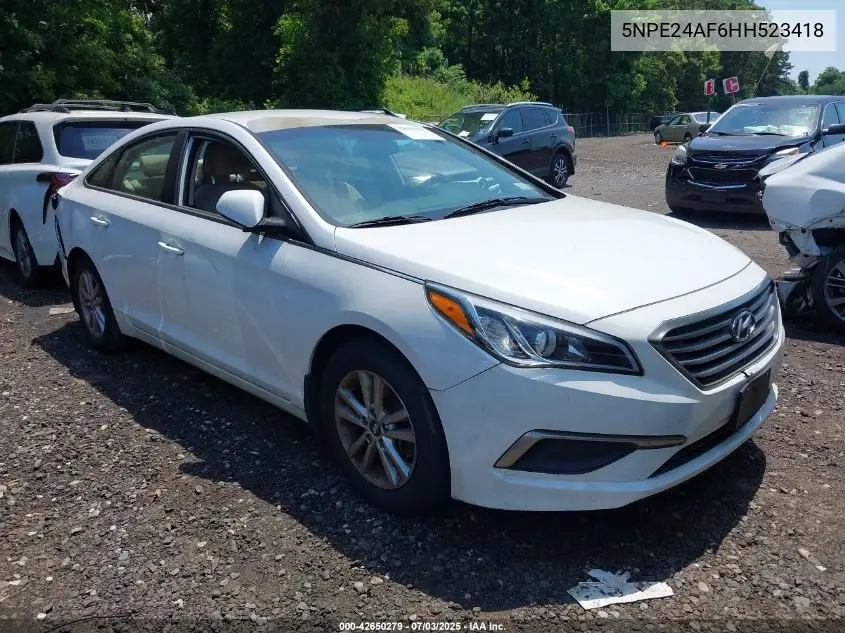 2017 Hyundai Sonata Se VIN: 5NPE24AF6HH523418 Lot: 42650279