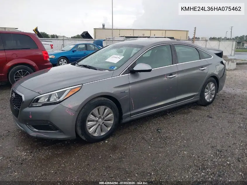 2017 Hyundai Sonata Hybrid Se VIN: KMHE24L36HA075462 Lot: 42654294
