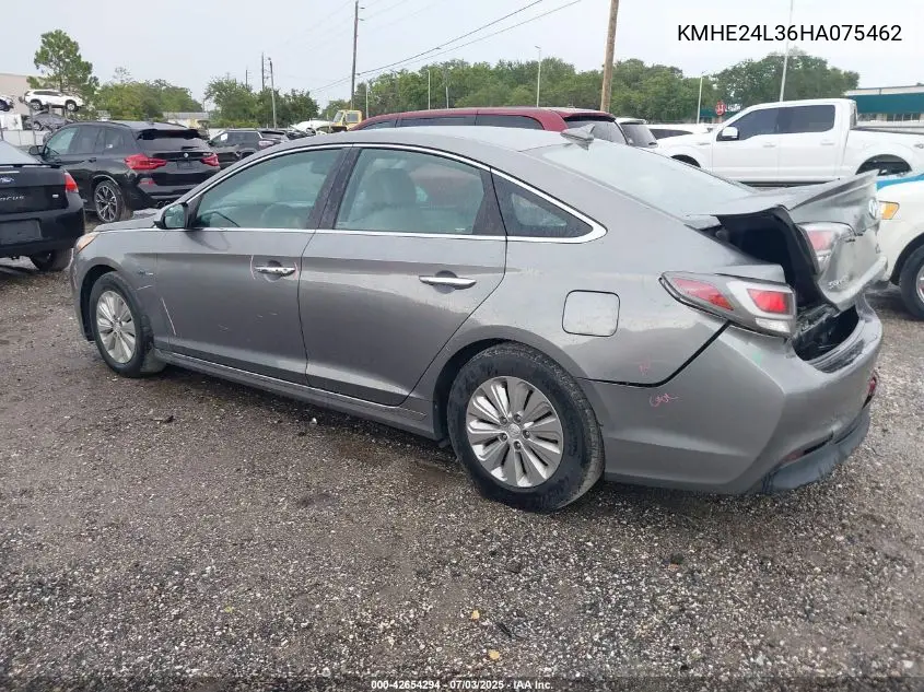 2017 Hyundai Sonata Hybrid Se VIN: KMHE24L36HA075462 Lot: 42654294