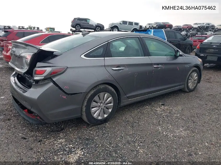 2017 Hyundai Sonata Hybrid Se VIN: KMHE24L36HA075462 Lot: 42654294