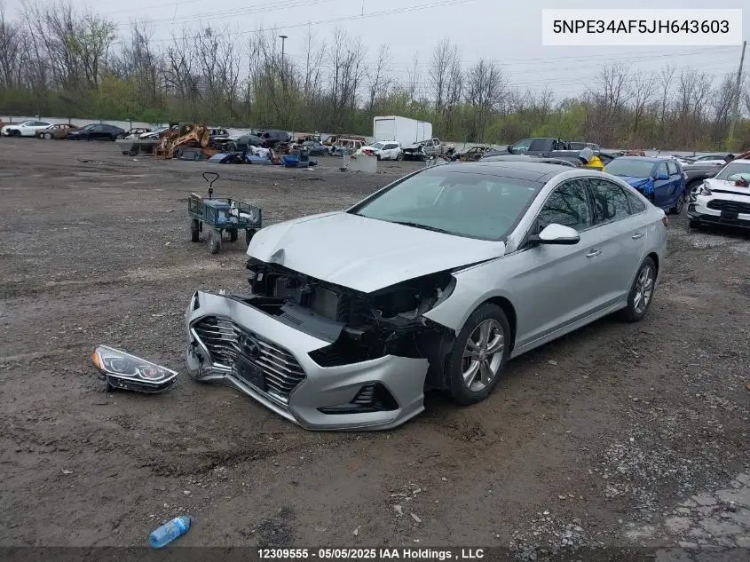 2018 Hyundai Sonata Sport/Limited/Sel VIN: 5NPE34AF5JH643603 Lot: 12309555