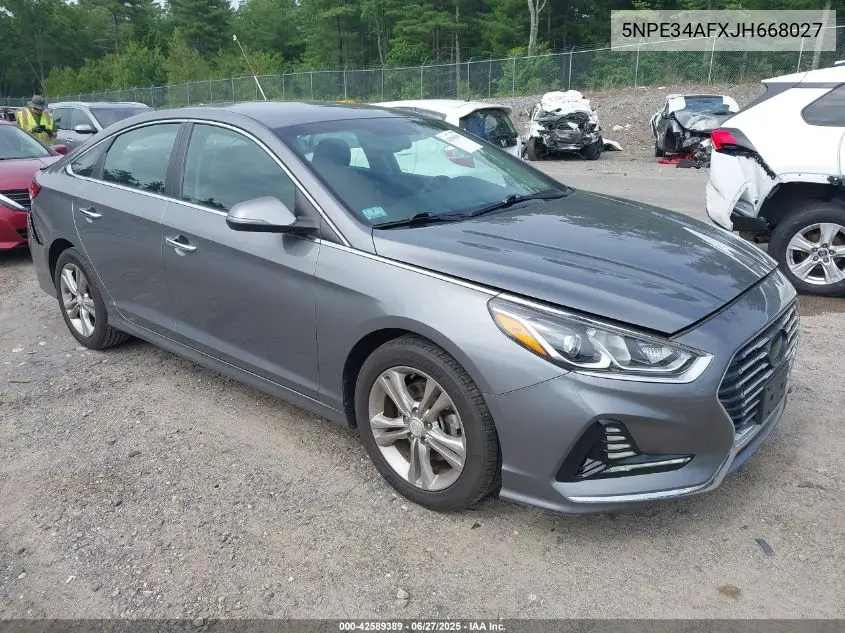 2018 Hyundai Sonata Sel VIN: 5NPE34AFXJH668027 Lot: 42589389