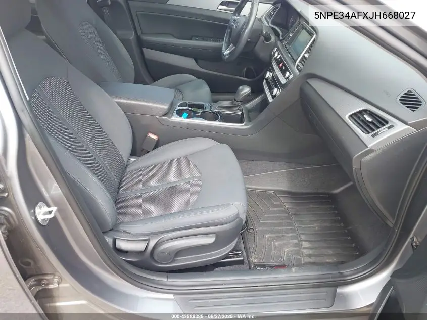 2018 Hyundai Sonata Sel VIN: 5NPE34AFXJH668027 Lot: 42589389