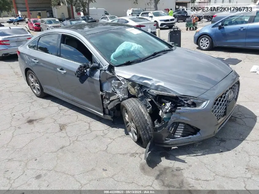 2019 Hyundai Sonata Limited VIN: 5NPE34AF2KH796733 Lot: 42259823