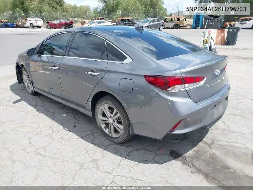 2019 Hyundai Sonata Limited VIN: 5NPE34AF2KH796733 Lot: 42259823