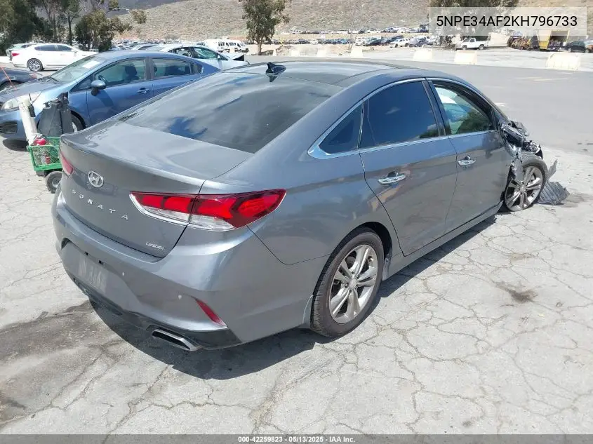 2019 Hyundai Sonata Limited VIN: 5NPE34AF2KH796733 Lot: 42259823
