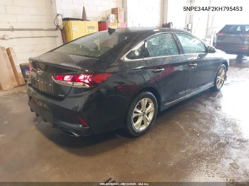 2019 Hyundai Sonata Sport VIN: 5NPE34AF2KH795453 Lot: 42260143