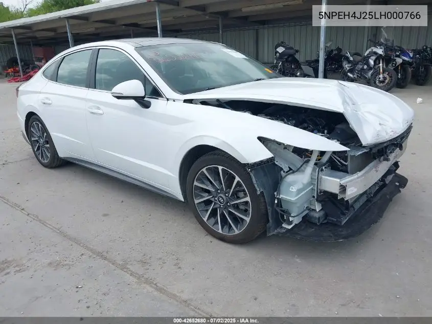 2020 Hyundai Sonata Limited VIN: 5NPEH4J25LH000766 Lot: 42652680
