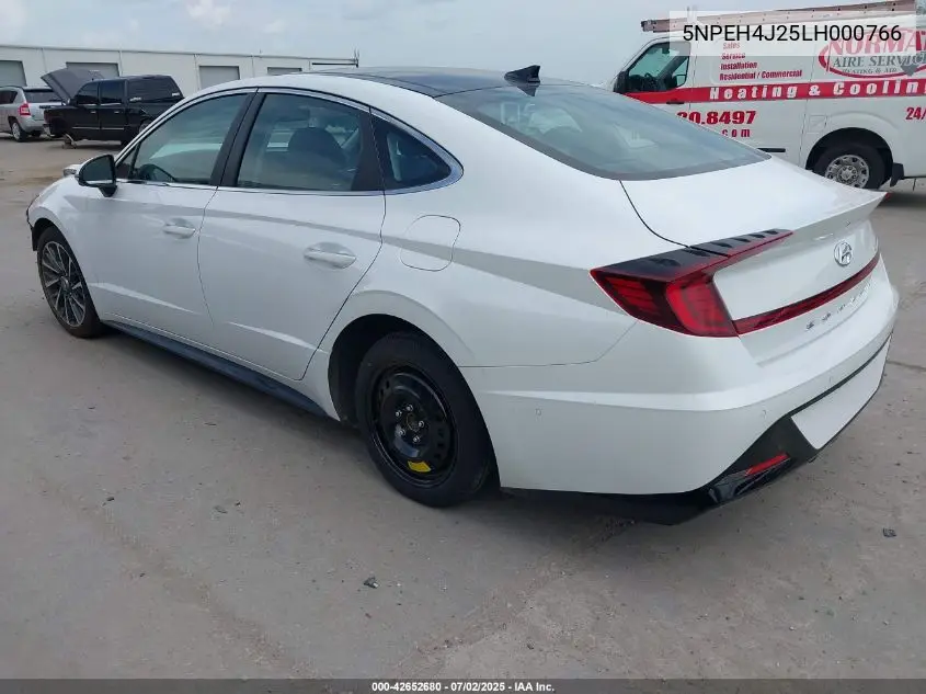 2020 Hyundai Sonata Limited VIN: 5NPEH4J25LH000766 Lot: 42652680