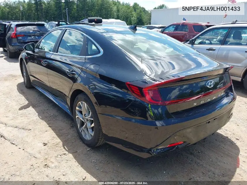 2020 Hyundai Sonata Sel VIN: 5NPEF4JA9LH001433 Lot: 42806288
