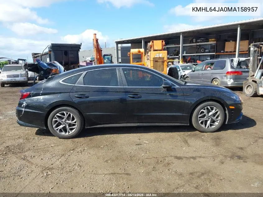 2021 Hyundai Sonata Sel VIN: KMHL64JA0MA158957 Lot: 42217713