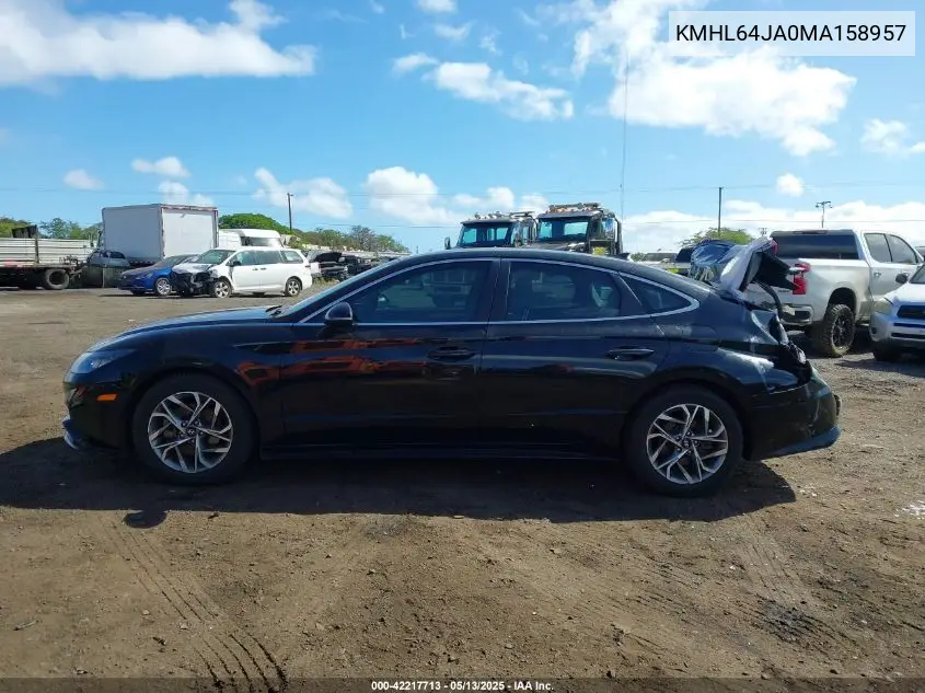 2021 Hyundai Sonata Sel VIN: KMHL64JA0MA158957 Lot: 42217713