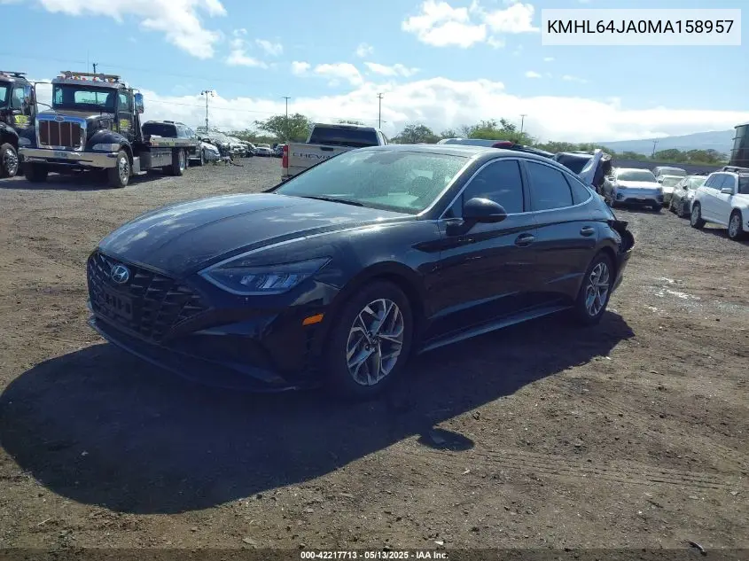 2021 Hyundai Sonata Sel VIN: KMHL64JA0MA158957 Lot: 42217713