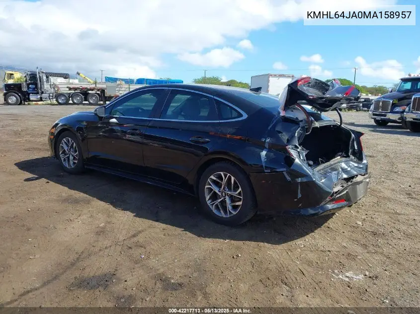 2021 Hyundai Sonata Sel VIN: KMHL64JA0MA158957 Lot: 42217713