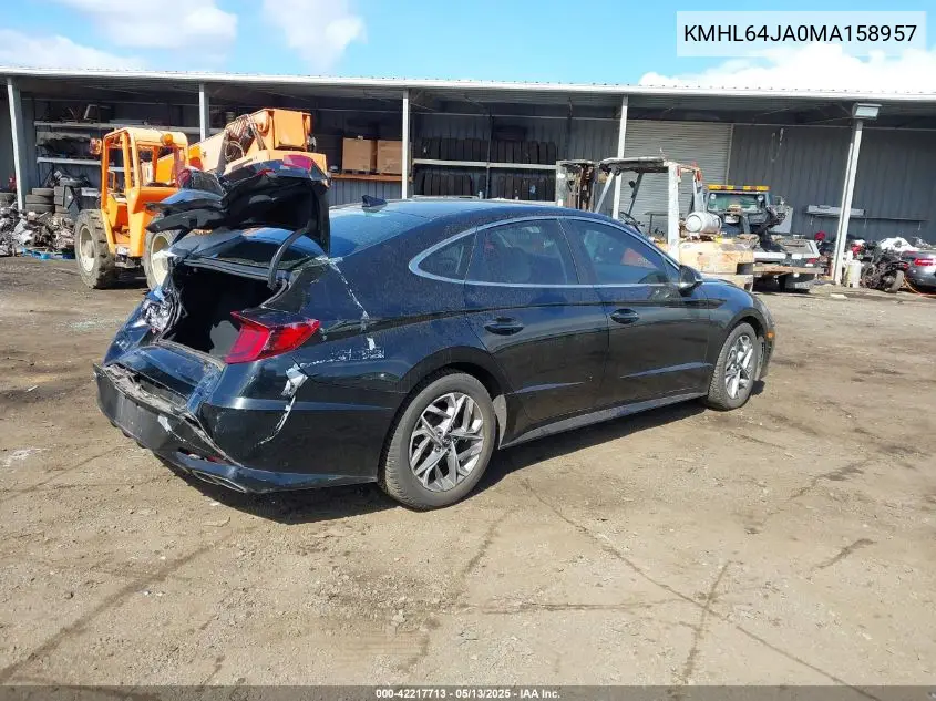 2021 Hyundai Sonata Sel VIN: KMHL64JA0MA158957 Lot: 42217713