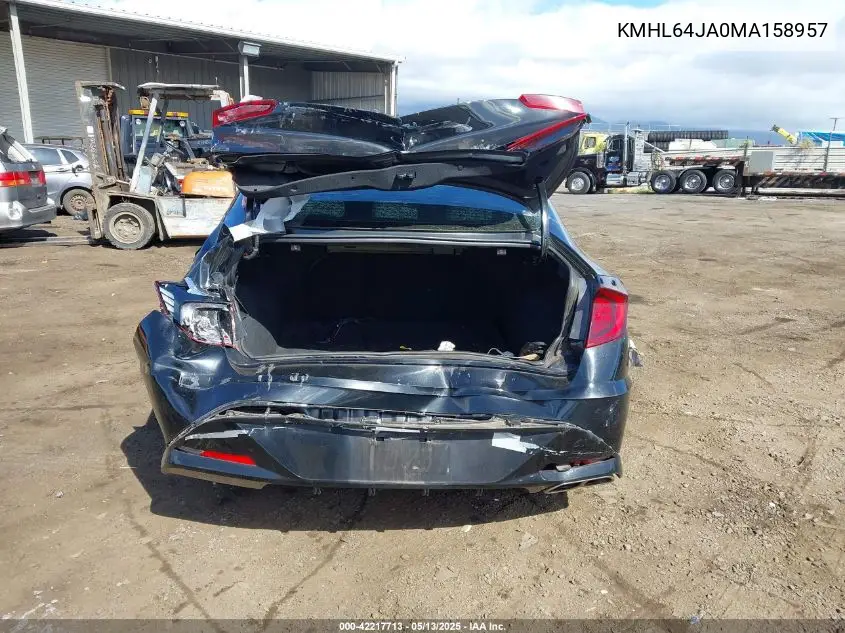 2021 Hyundai Sonata Sel VIN: KMHL64JA0MA158957 Lot: 42217713