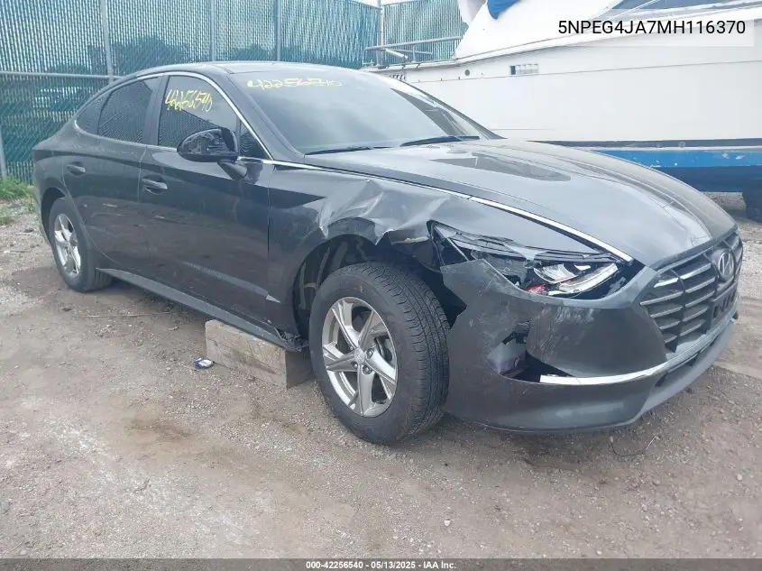 2021 Hyundai Sonata Se VIN: 5NPEG4JA7MH116370 Lot: 42256540