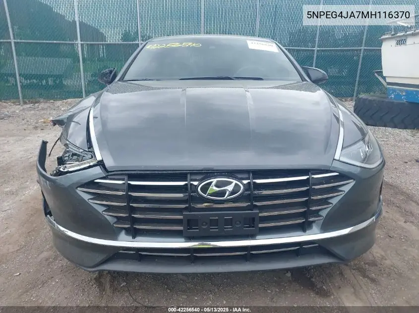2021 Hyundai Sonata Se VIN: 5NPEG4JA7MH116370 Lot: 42256540